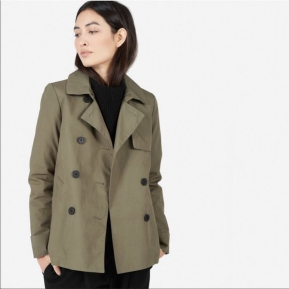 Everlane The Swing Trench - Sage - XS